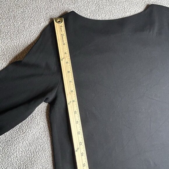 Eileen Fisher Shift Dress Womens Medium Black Pockets Classic Office Minimalist - Picture 9 of 11